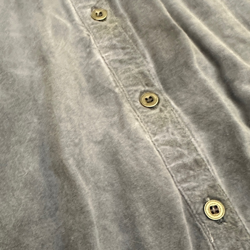Umgee Chambray Sleeveless Button Down Dress | Flowy Boho Mini Small - Picture 3 of 3
